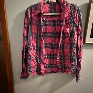Original Kittenish Pink and Light Blue Plaid Shirt